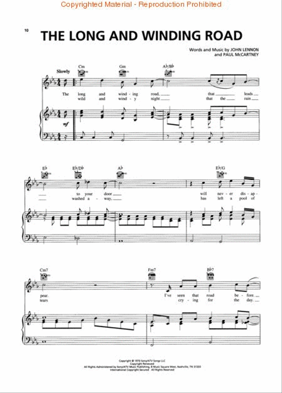 Lennon & McCartney Piano, Vocal, Guitar scores gallery preview page 2