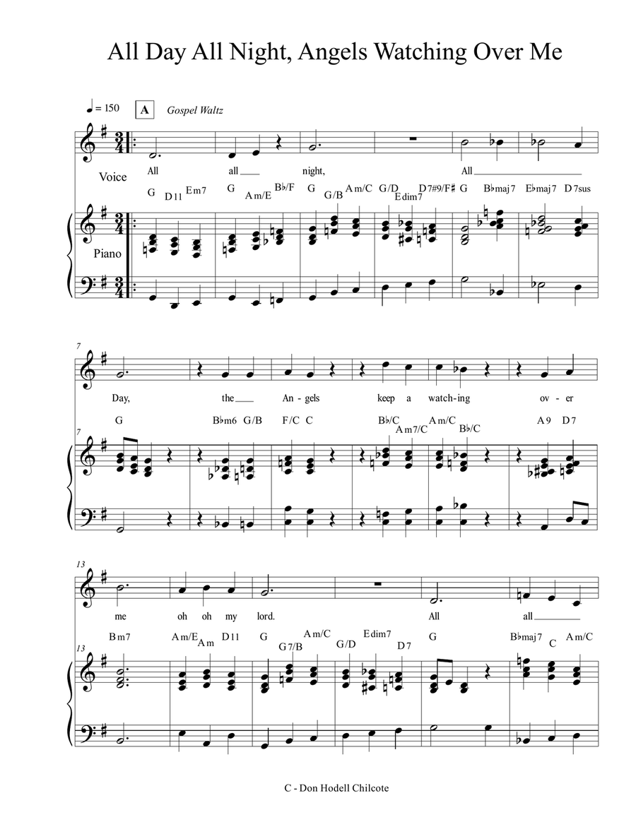 All Day All Night Angels Watching Over Me All Day All Night Angels Watching Over Me Small Ensemble scores gallery preview page 2