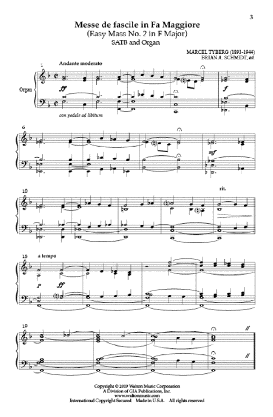 Mass in F Major 4-Part scores gallery preview page 2