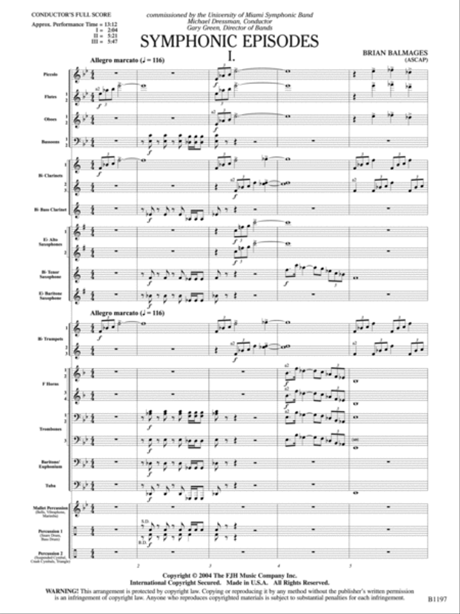 Symphonic Episodes: Score Concert Band scores gallery preview page 3
