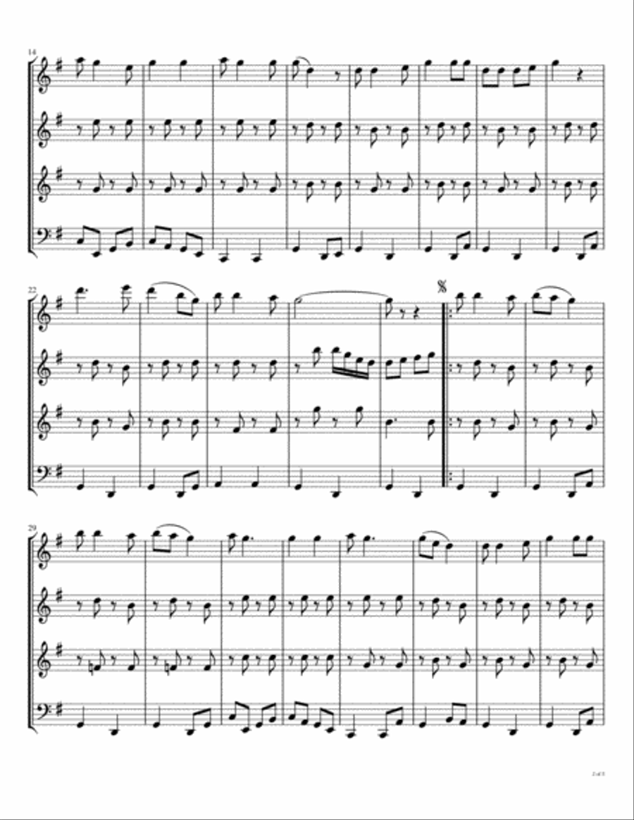 I Saw The Light Woodwind Quartet scores gallery preview page 3