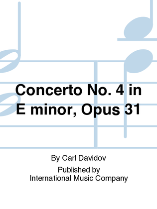 Book cover for Concerto No. 4 In E Minor, Opus 31