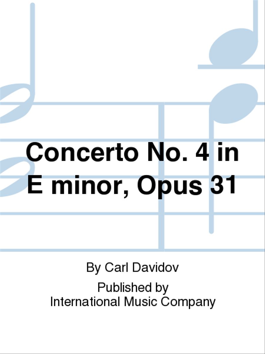 Book cover for Concerto No. 4 In E Minor, Opus 31