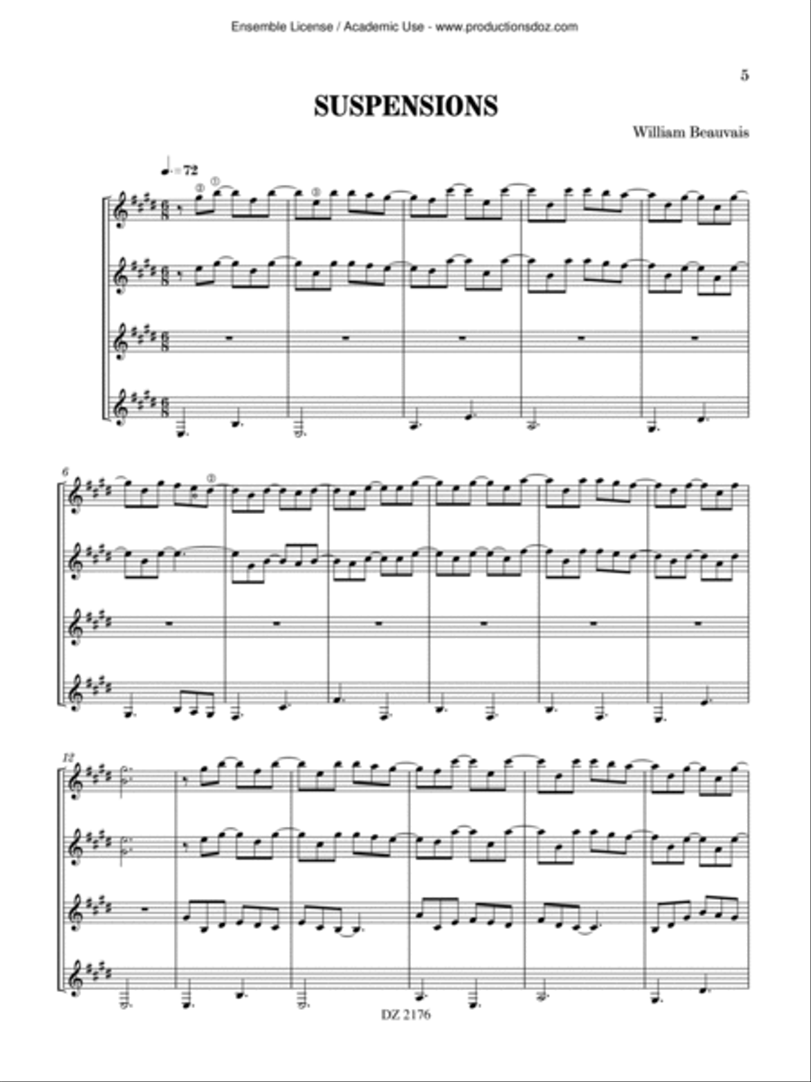 Elegance - Suspensions Guitar Ensemble scores gallery preview page 5