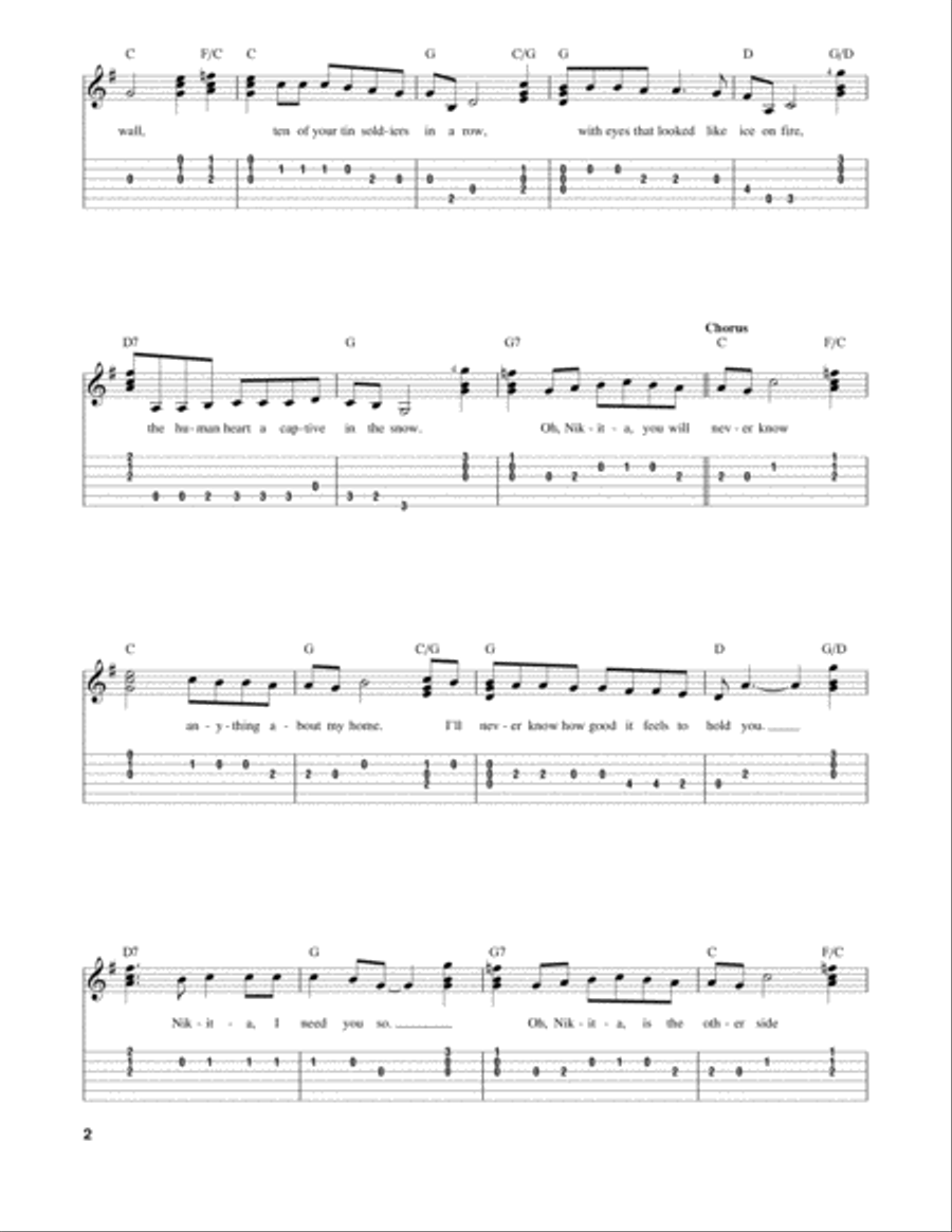 Nikita Nikita Acoustic Guitar scores gallery preview page 2