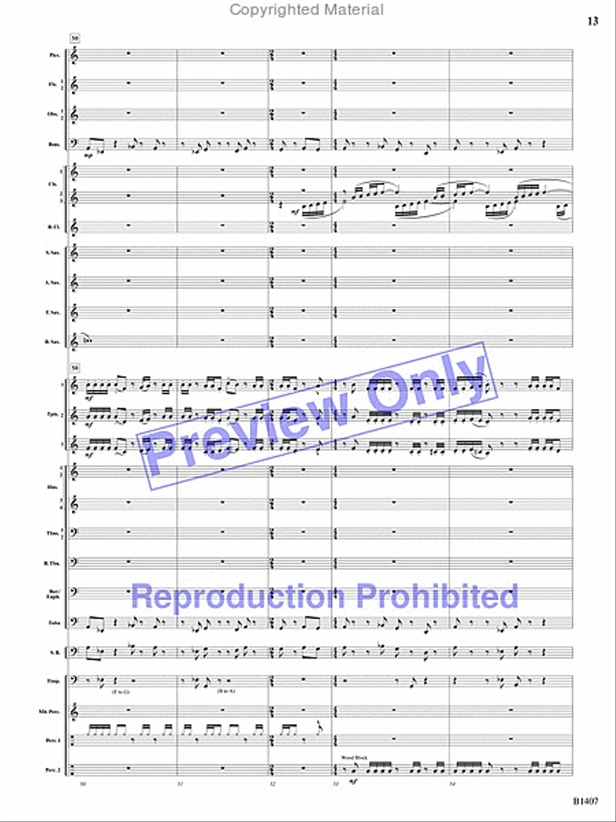 Antiphonal Fanfare Antiphonal Fanfare Concert Band scores gallery preview page 44