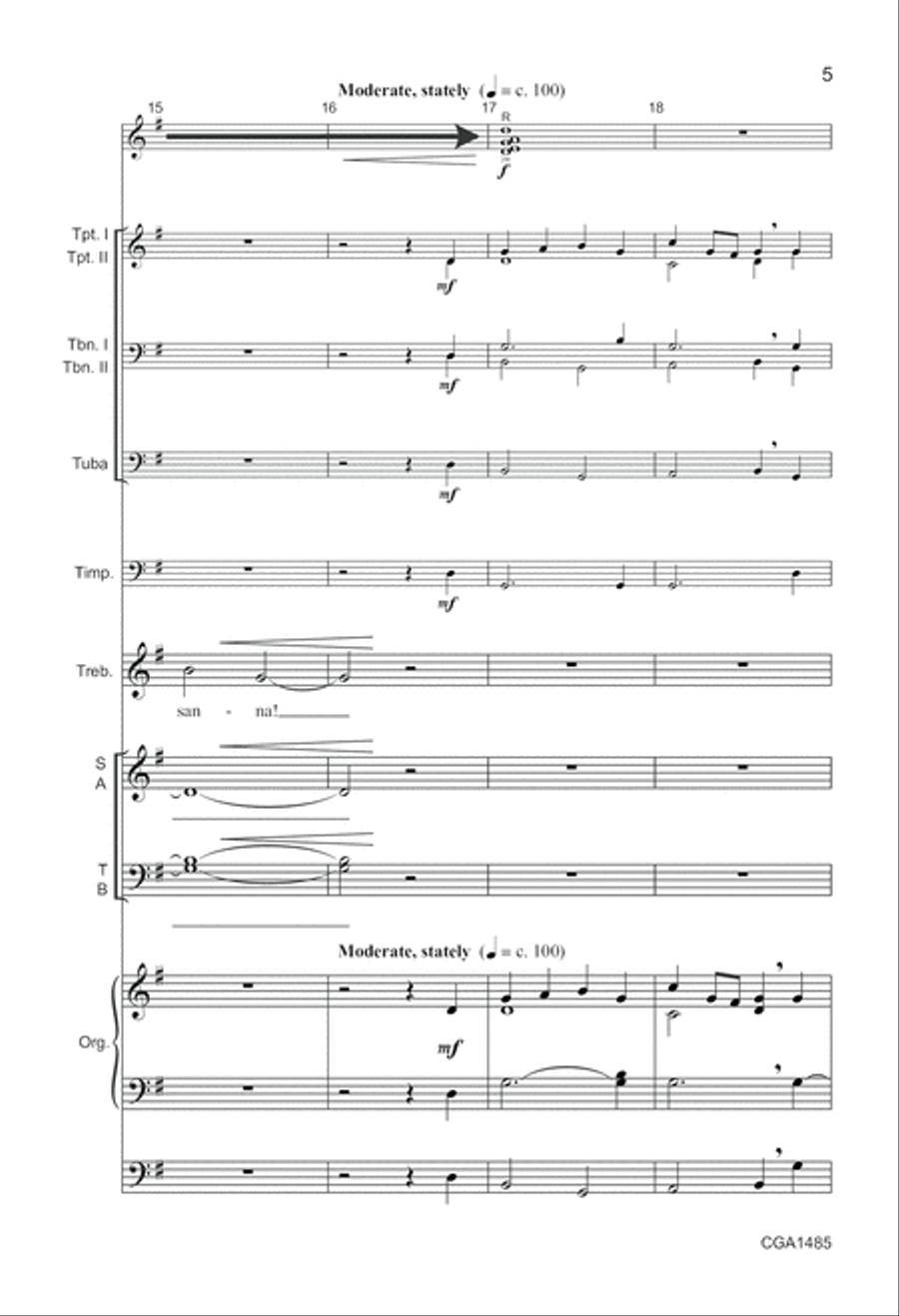 Antiphonal Processional 4-Part scores gallery preview page 5