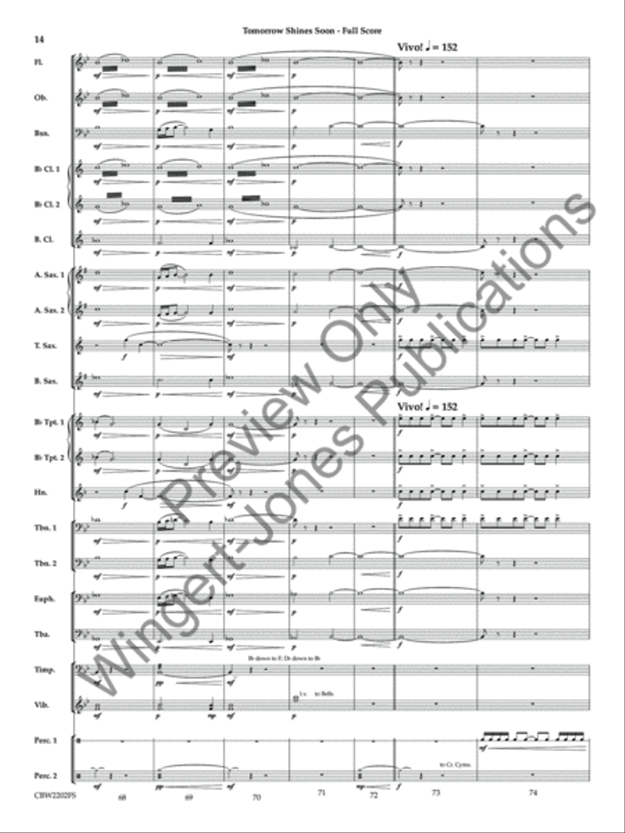 Tomorrow Shines Soon (Score) Concert Band scores gallery preview page 15