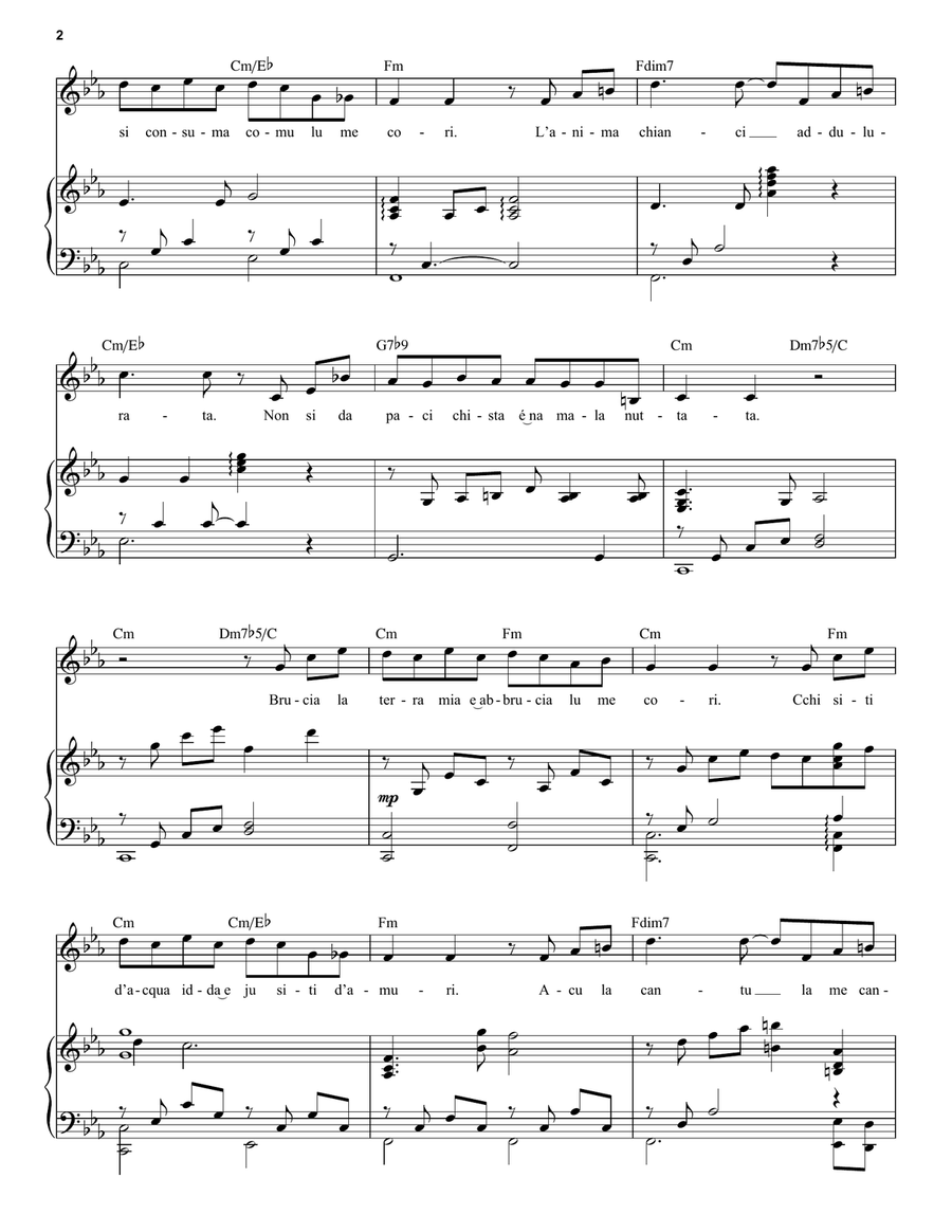 Brucia La Terra Piano, Vocal scores gallery preview page 2
