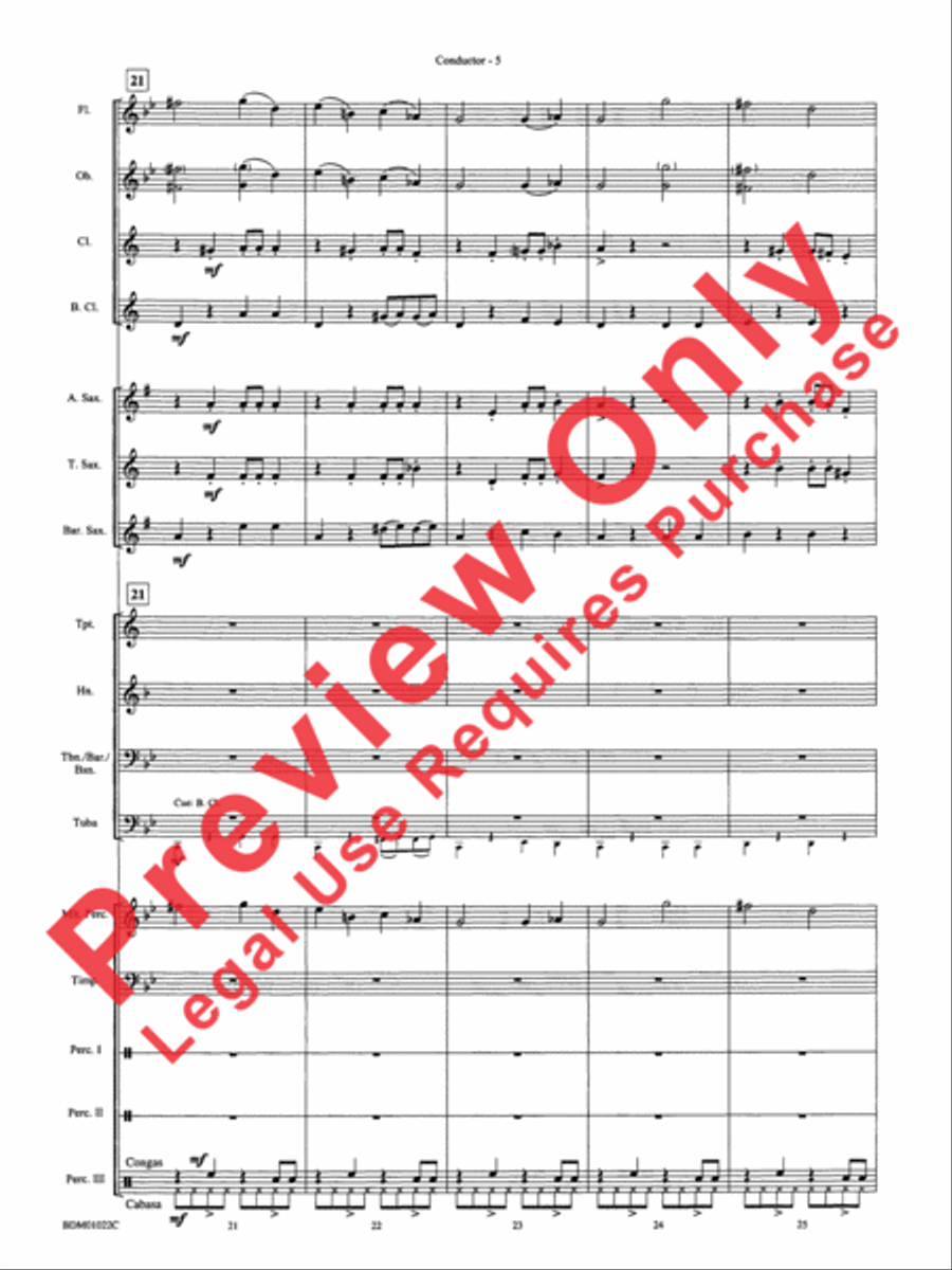 Dark Adventure Concert Band scores gallery preview page 7
