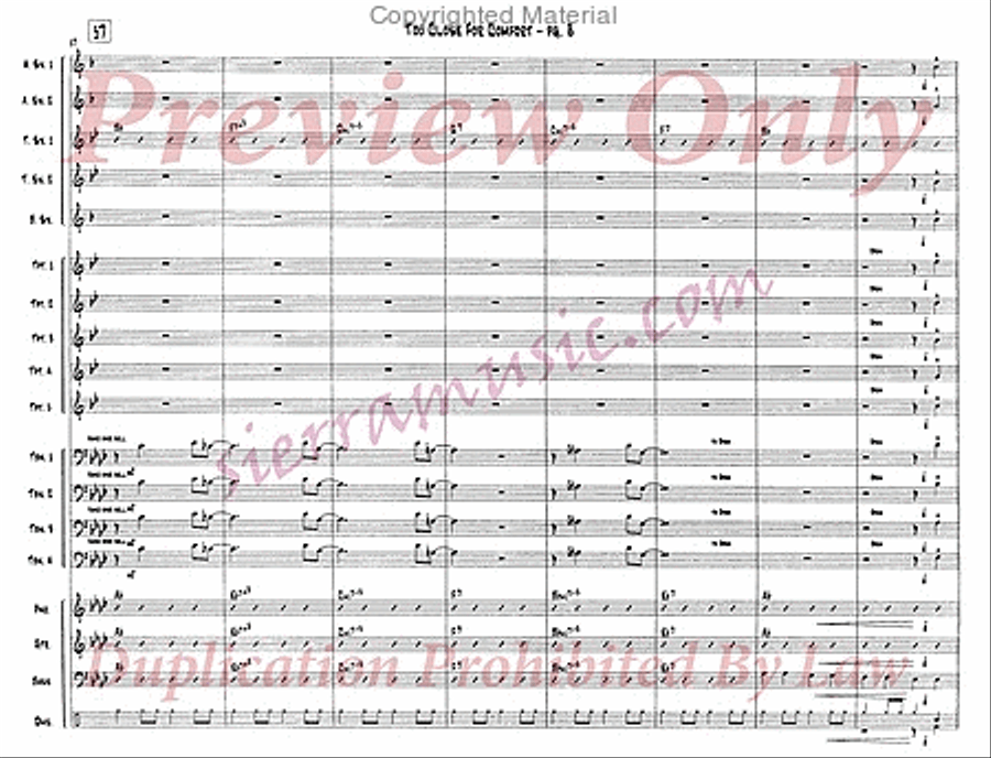 Too Close For Comfort Too Close For Comfort Big Band scores gallery preview page 9