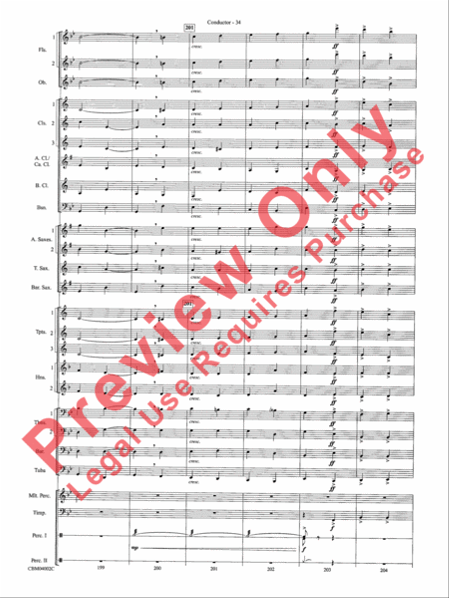 The Dam Busters Concert March Concert Band scores gallery preview page 37