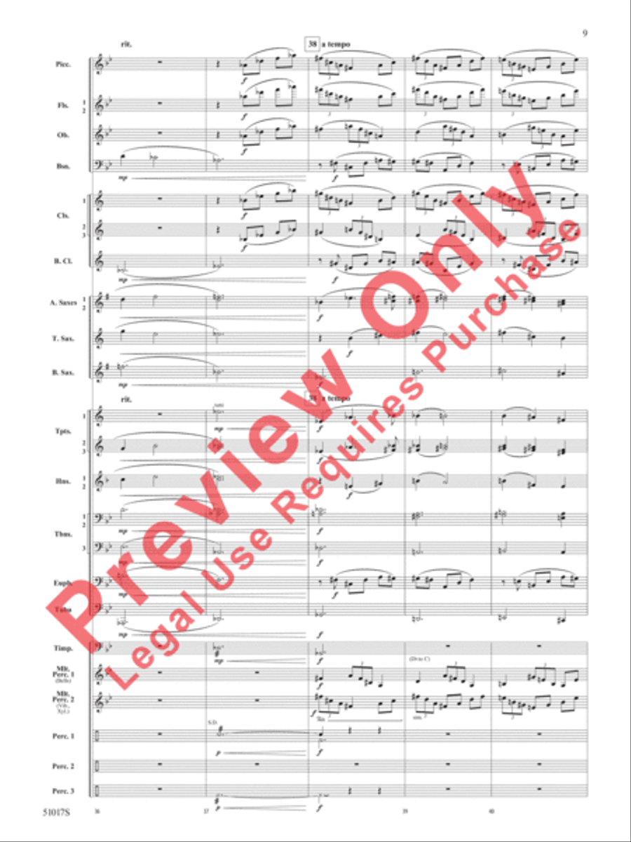 Lucid Dreams Concert Band scores gallery preview page 10