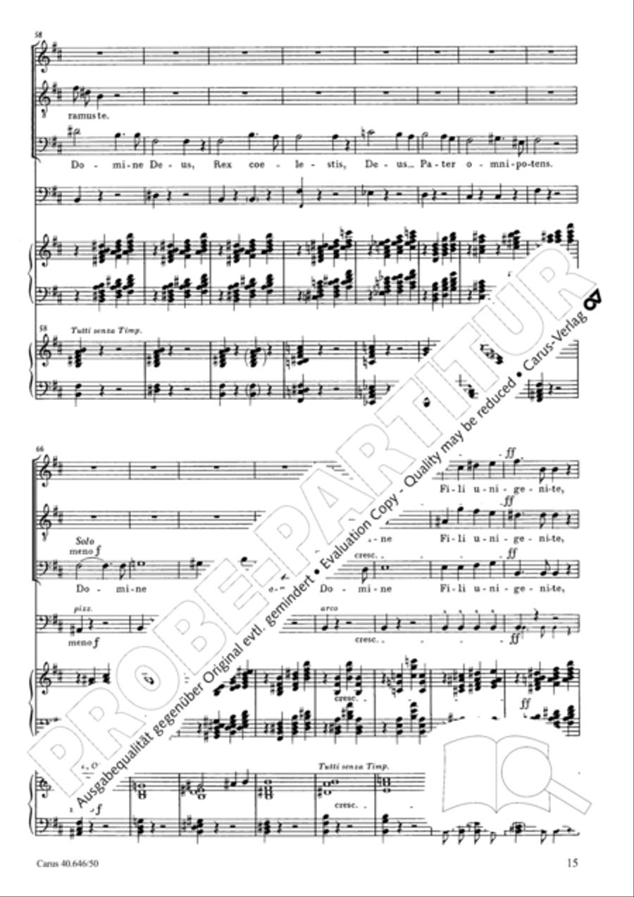 Mass in A major STB scores gallery preview page 17