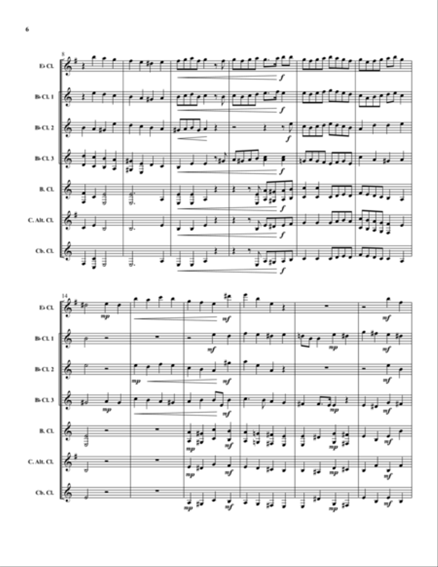Lament and Finale Clarinet scores gallery preview page 6