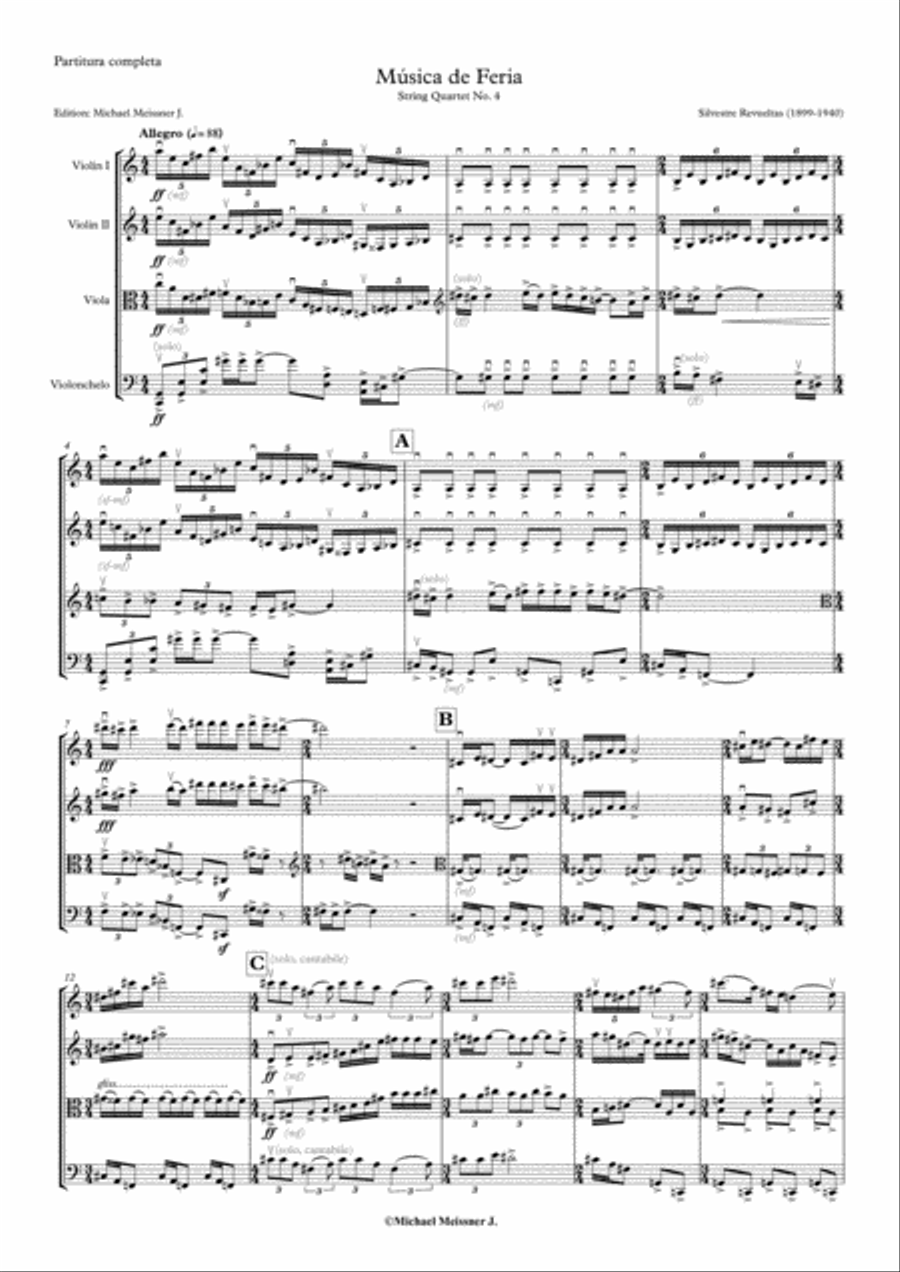 Musica de Feria String Quartet scores gallery preview page 3