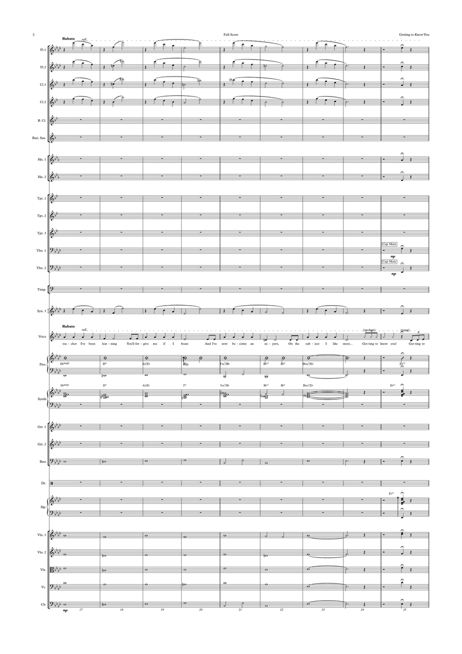 Getting To Know You Full Orchestra scores gallery preview page 2