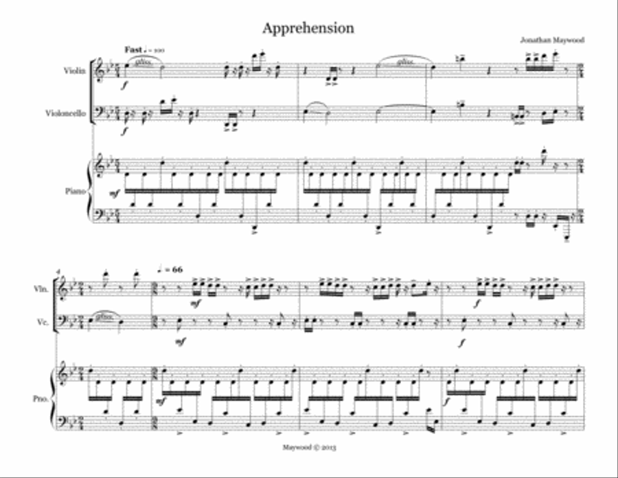 Apprehension Piano Trio scores gallery preview page 2