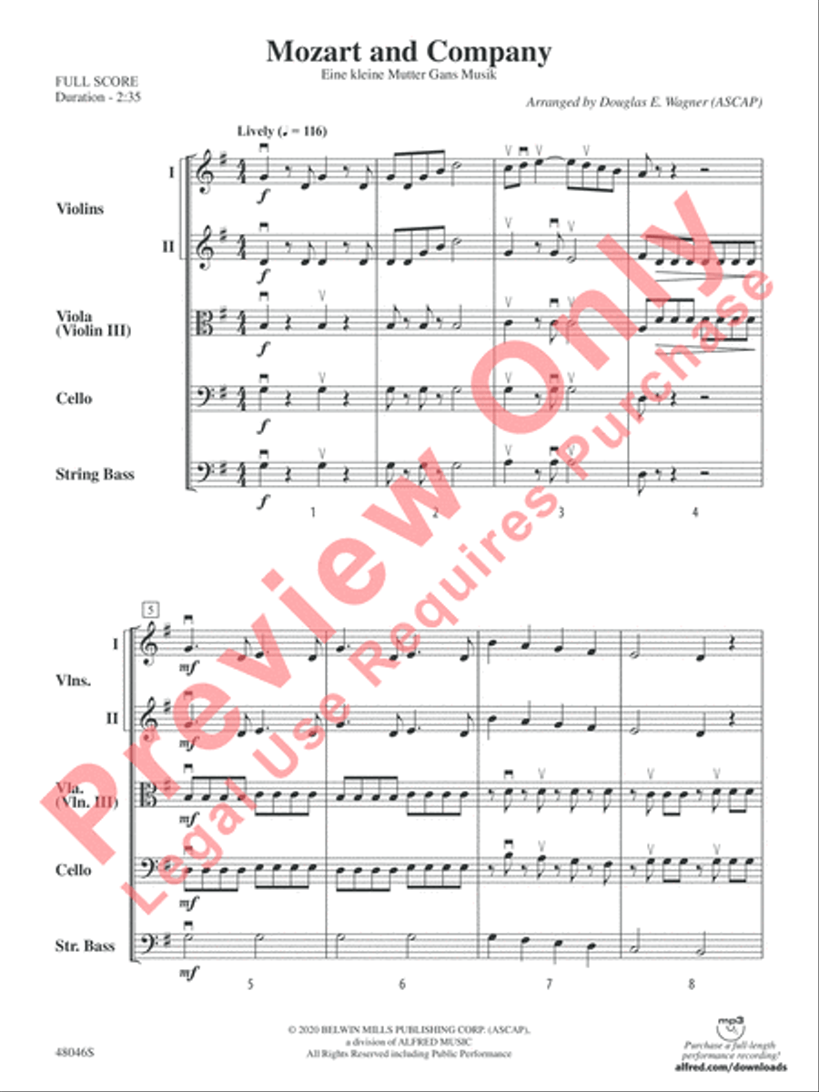 Mozart and Company String Orchestra scores gallery preview page 4