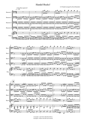 Handel Rocks! for Bassoon Quartet