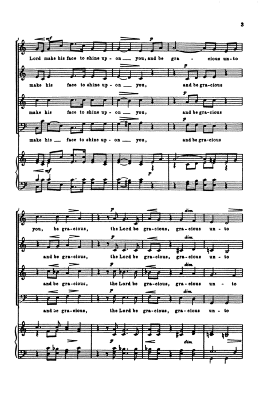 The Lord Bless You and Keep You Choir scores gallery preview page 2