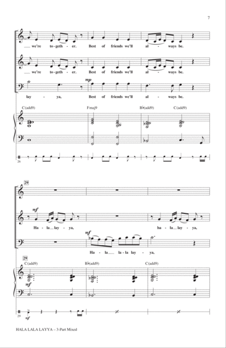 Hala Lala Layya Hala Lala Layya 3-Part scores gallery preview page 5