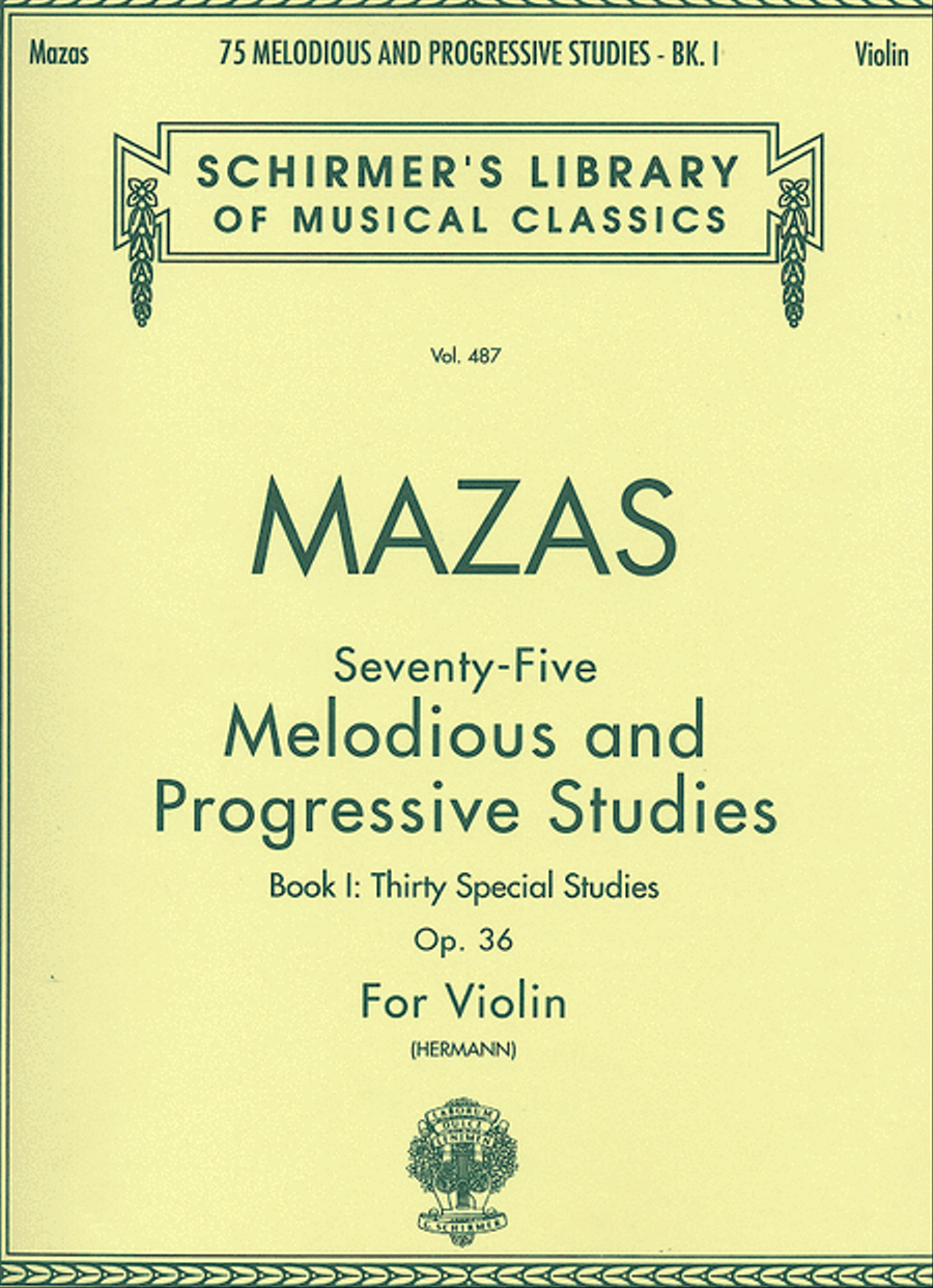 75 Melodious and Progressive Studies, Op. 36 – Book 1 Violin scores gallery preview page 1