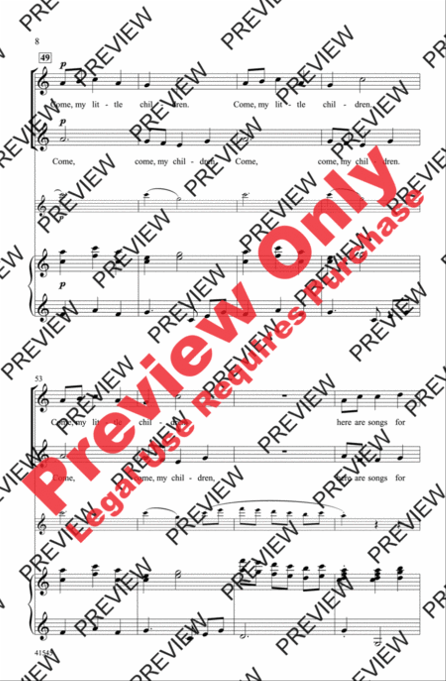 Come, My Little Children Come, My Little Children 2-Part scores gallery preview page 8
