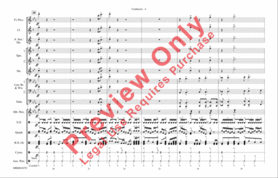 Gonna Fly Now (Theme from Rocky) Marching Band scores gallery preview page 5