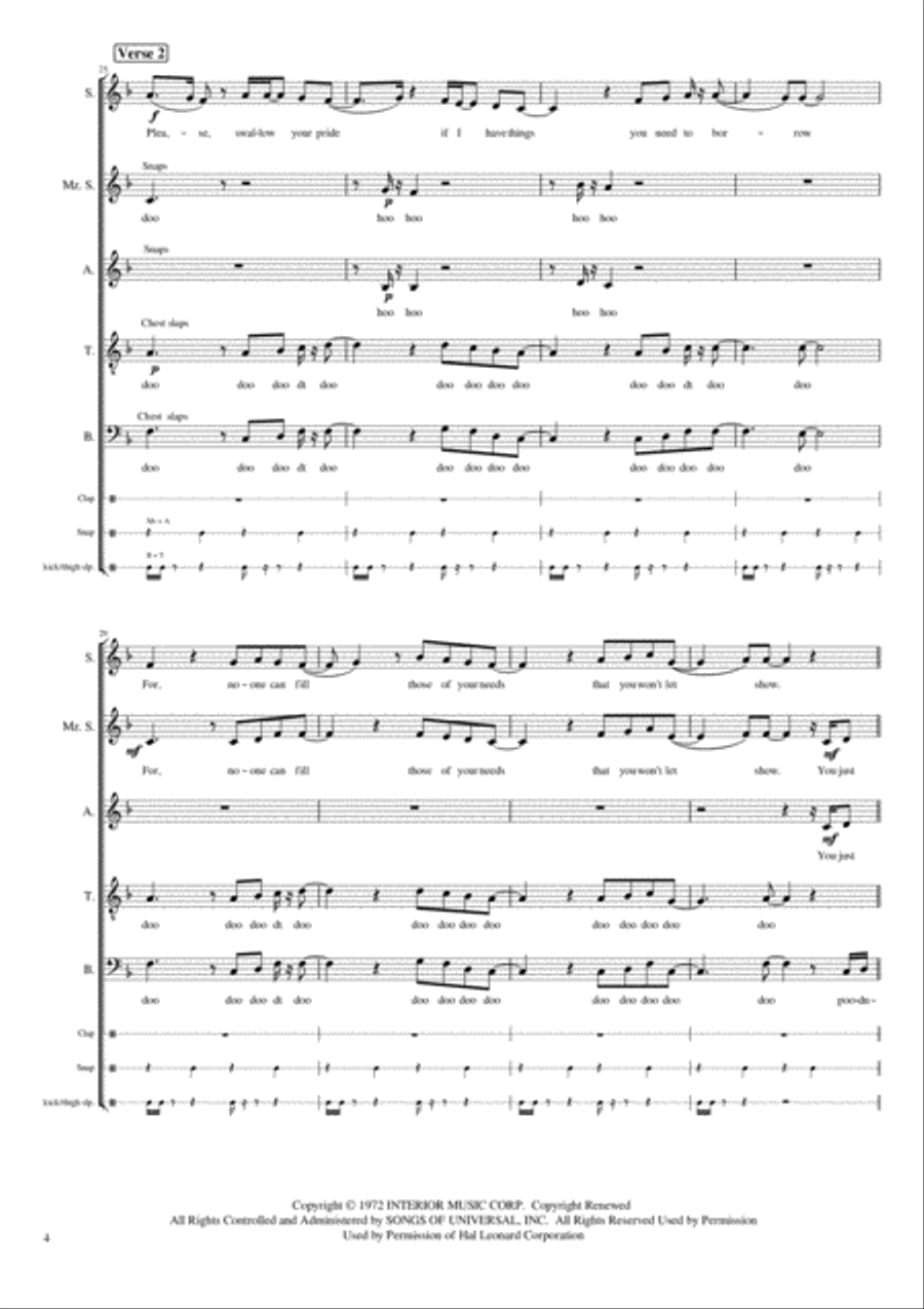 Lean On Me Divisi scores gallery preview page 4
