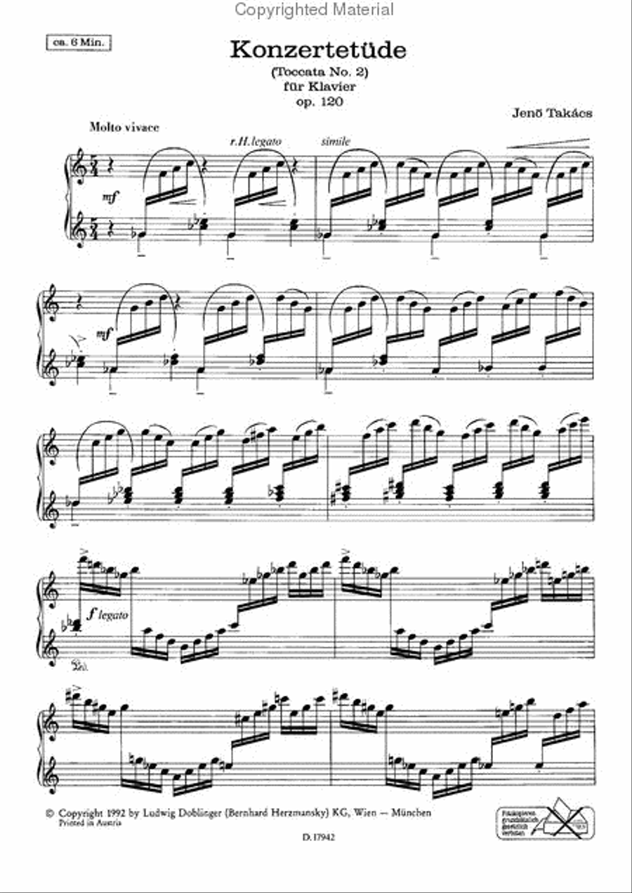 Konzertetude (Toccata Nr. 2) op. 120 Piano Method scores gallery preview page 2