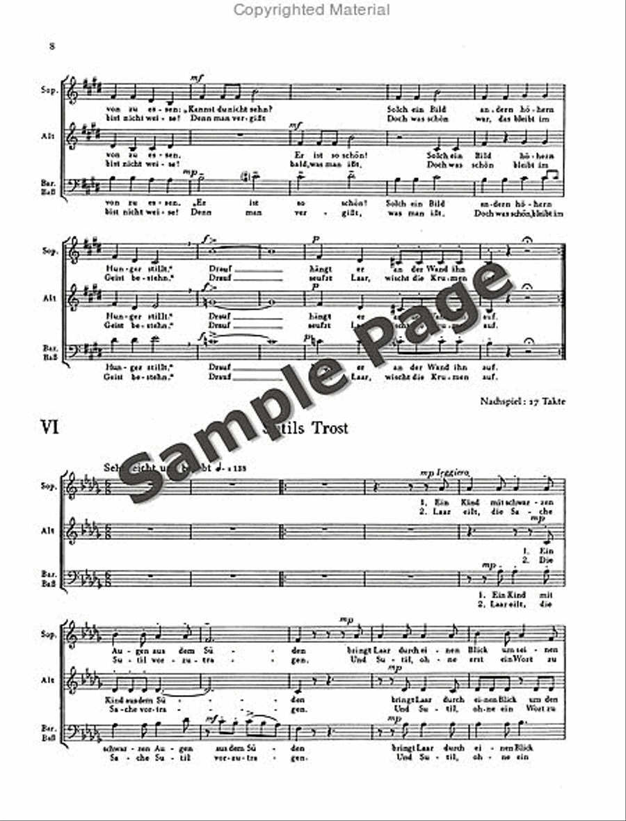 Wyttenbach J Sutil+laar Scherzlieder Mixed Choir scores gallery preview page 9