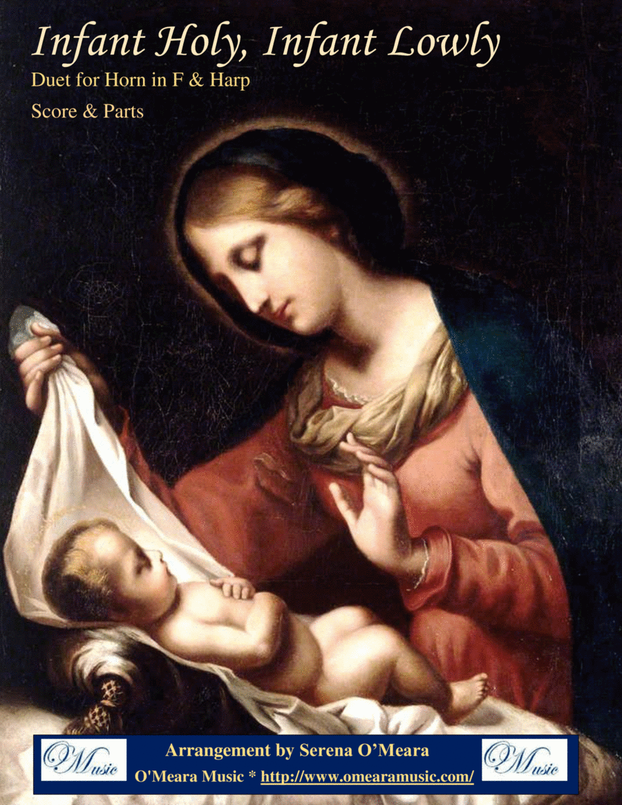 Infant Holy, Infant Lowly, Duet for Horn in F & Harp Harp scores gallery preview page 1