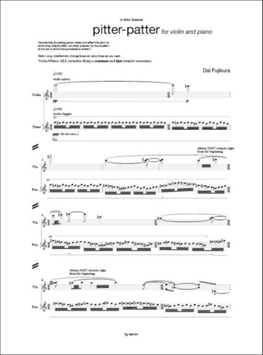 pitter-patter pitter-patter Violin Solo scores gallery preview page 2
