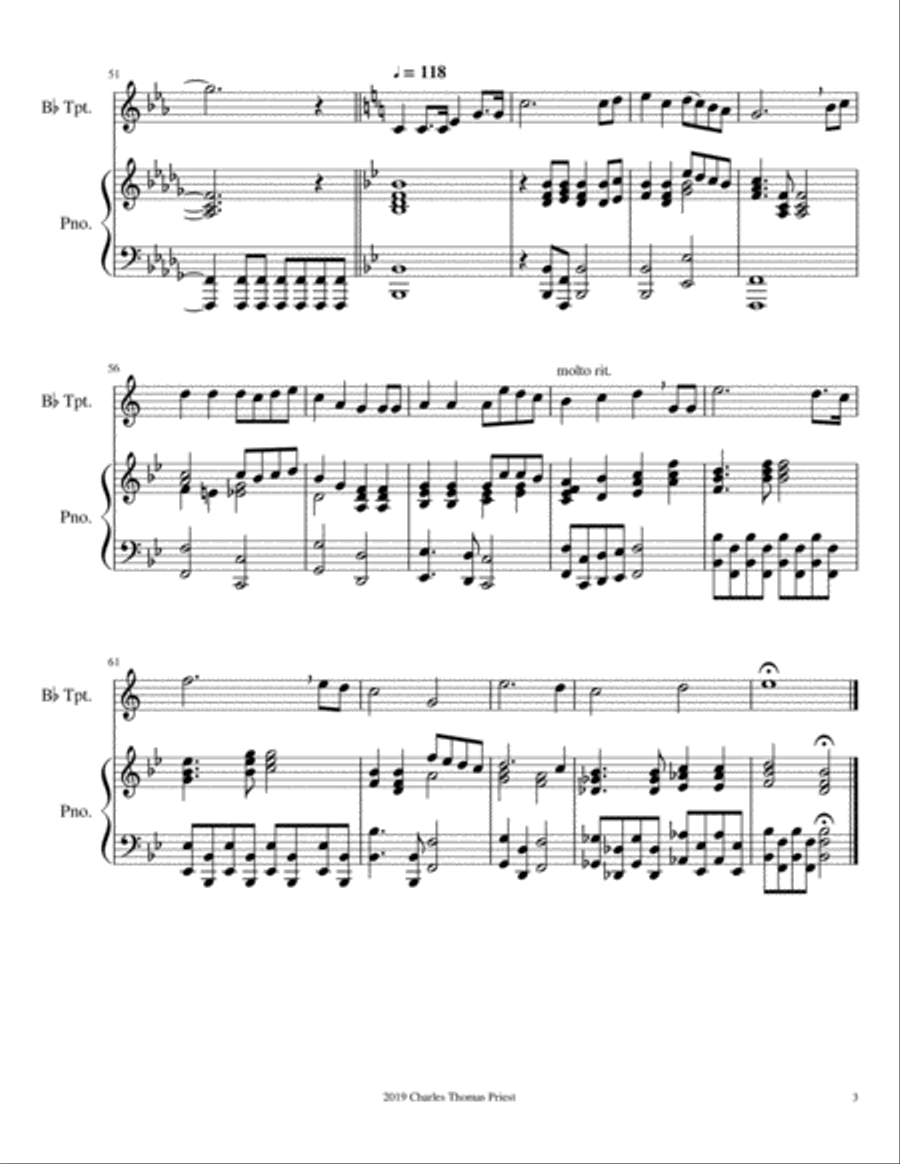 Were You There/Up from the Grave He Arose Trumpet Solo scores gallery preview page 3