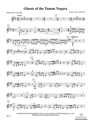 Ghosts of the Taman Negara: 3rd Violin (Viola [TC])