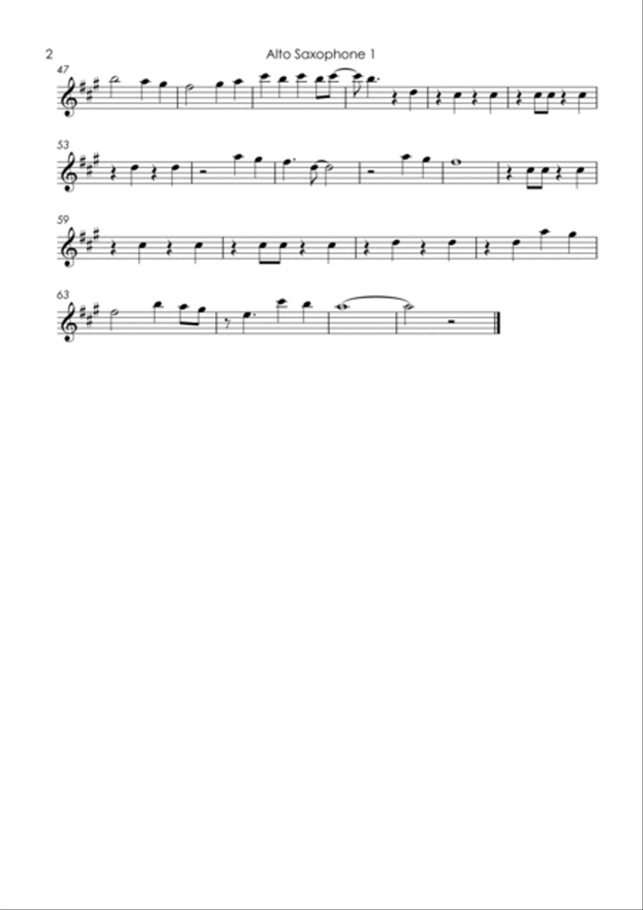 Bring Me Sunshine Saxophone Quintet scores gallery preview page 4