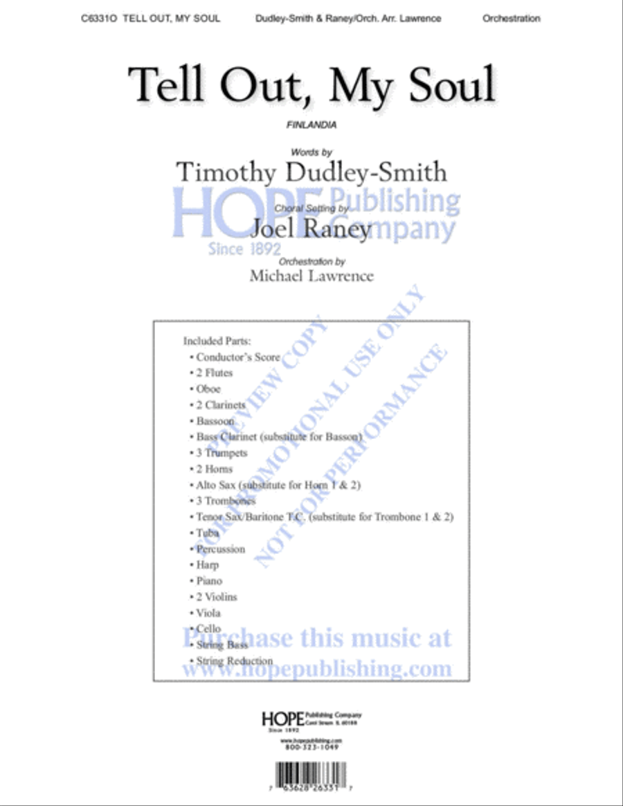 Tell Out, My Soul Tell Out, My Soul Choir scores gallery preview page 2