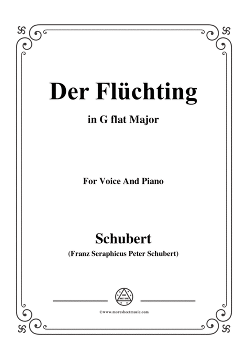Schubert-Der Flüchting,in G flat Major,for Voice&Piano image number null