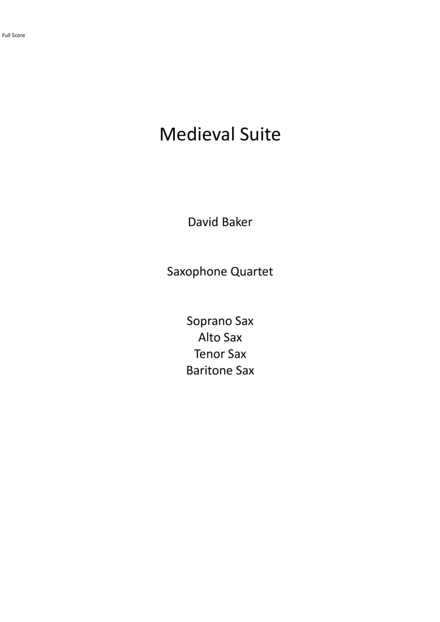 Medieval Suite Set of Parts scores gallery preview page 1