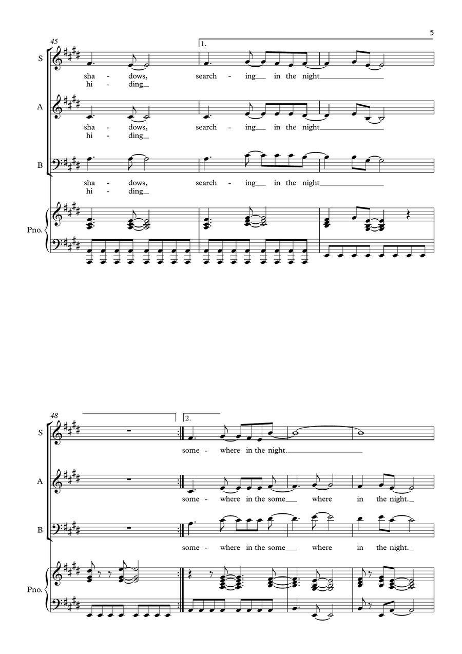 Don't Stop Believin' 3-Part scores gallery preview page 5