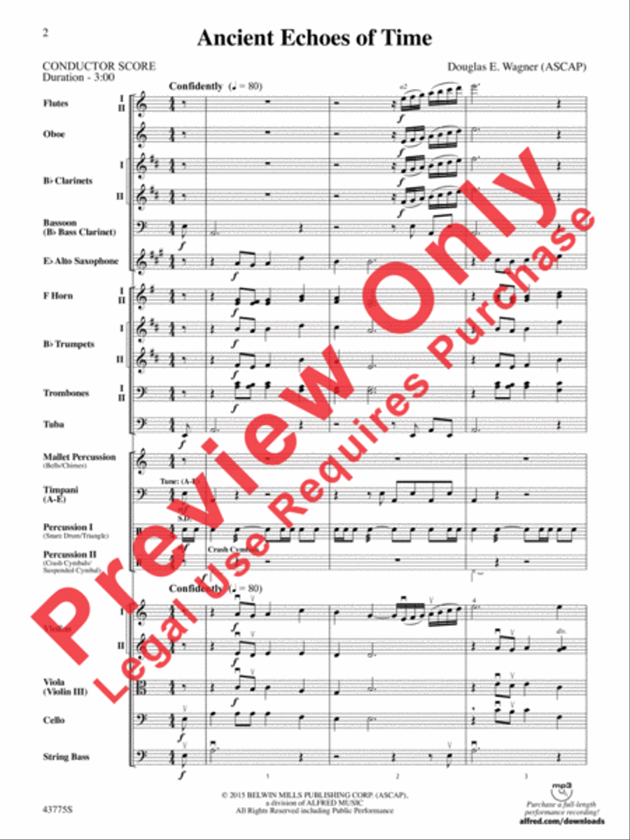 Ancient Echoes of Time Full Orchestra scores gallery preview page 3