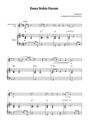 Dona Nobis Pacem - for bass clarinet (with piano accompaniment with chords)