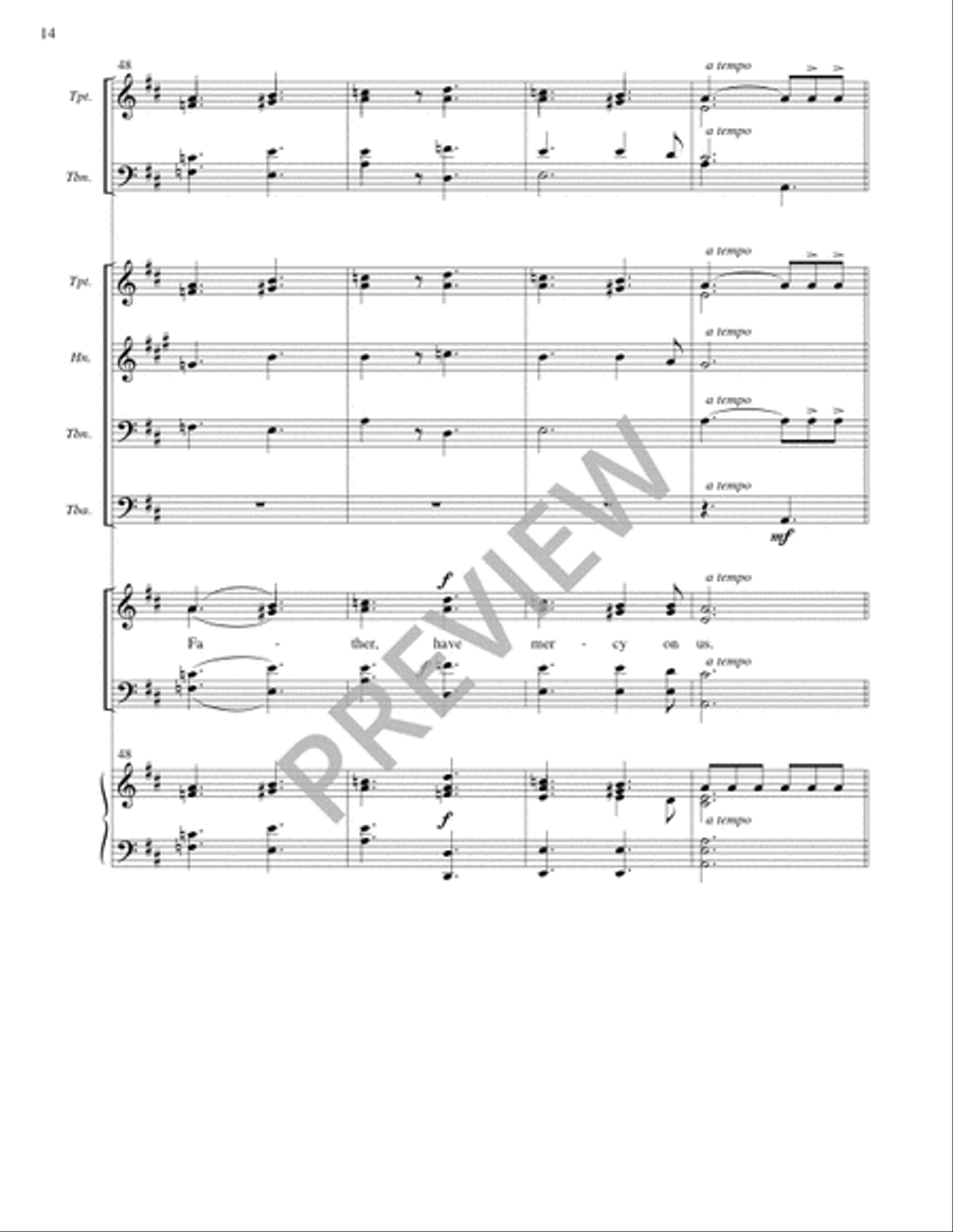 Missa Pacem (Full Score) 4-Part scores gallery preview page 15
