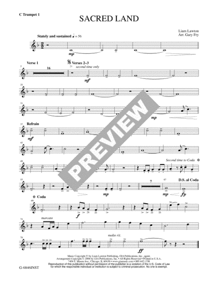 Sacred Land - Full Score and Parts