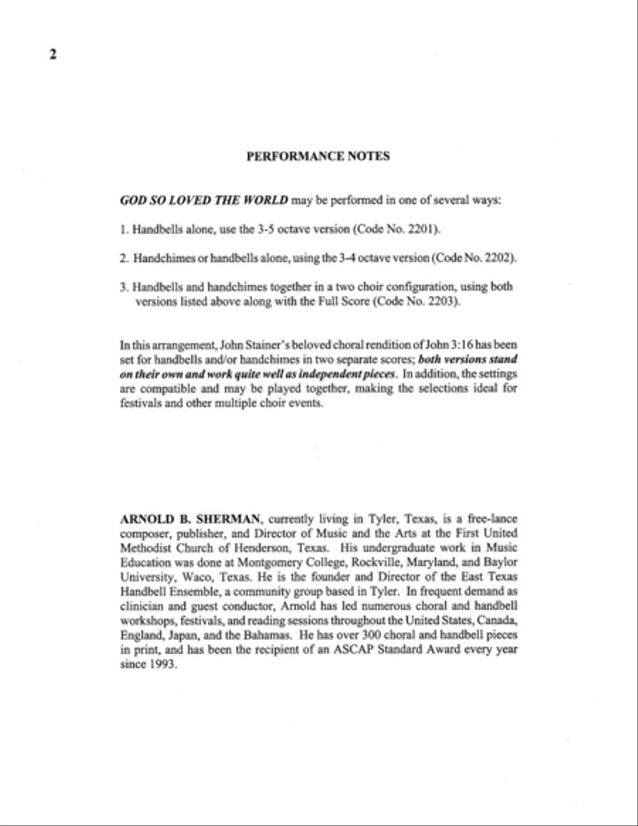 God So Loved the World Handbell Choir scores gallery preview page 2