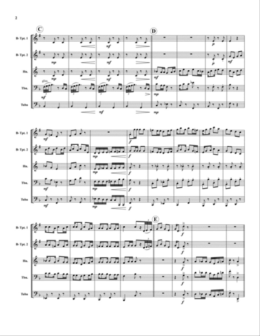 Piccadilly (1904) Brass Quintet scores gallery preview page 2