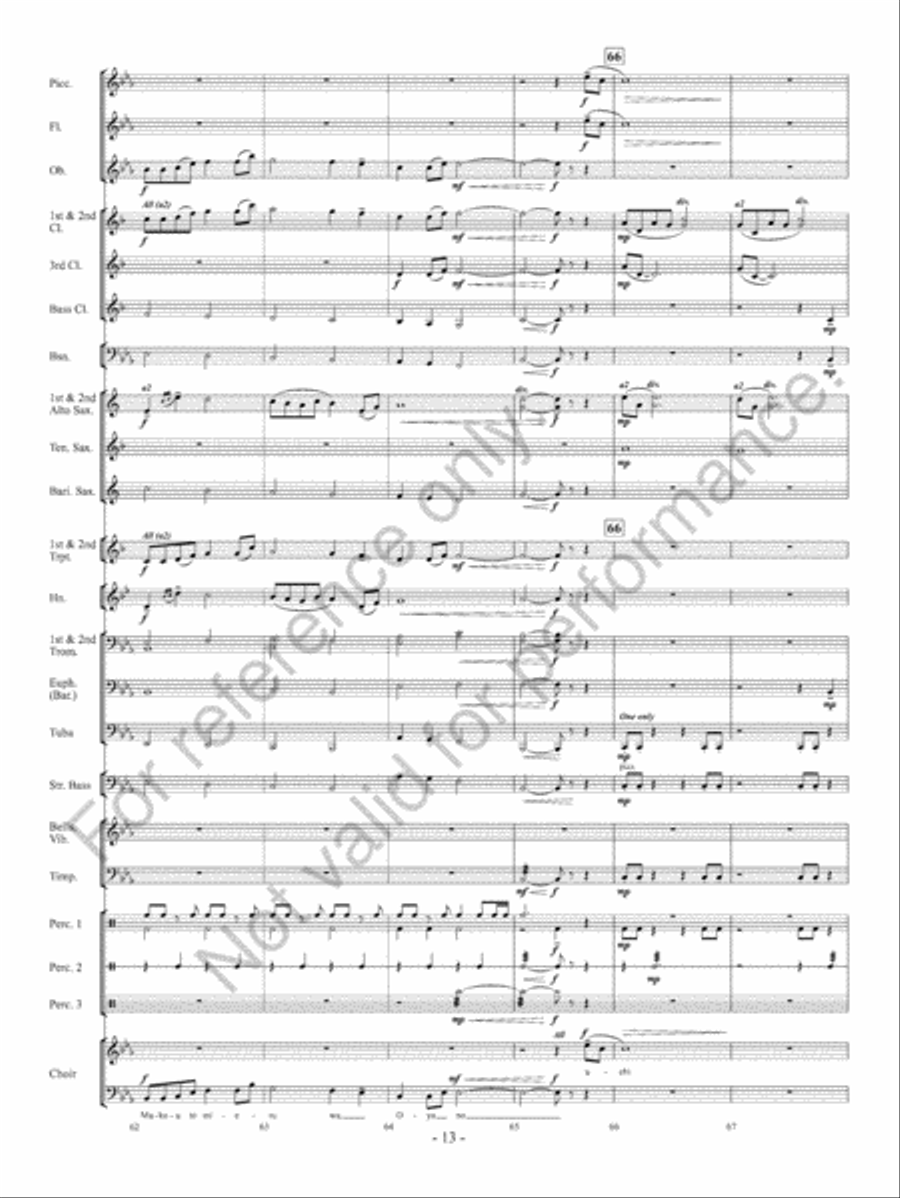 Takeda Lullaby Takeda Lullaby Concert Band scores gallery preview page 15