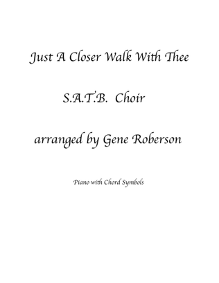 Book cover for Just a Closer Walk With Thee SATB CHOIR