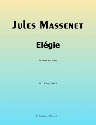 Élégie, by Massenet, in c sharp minor